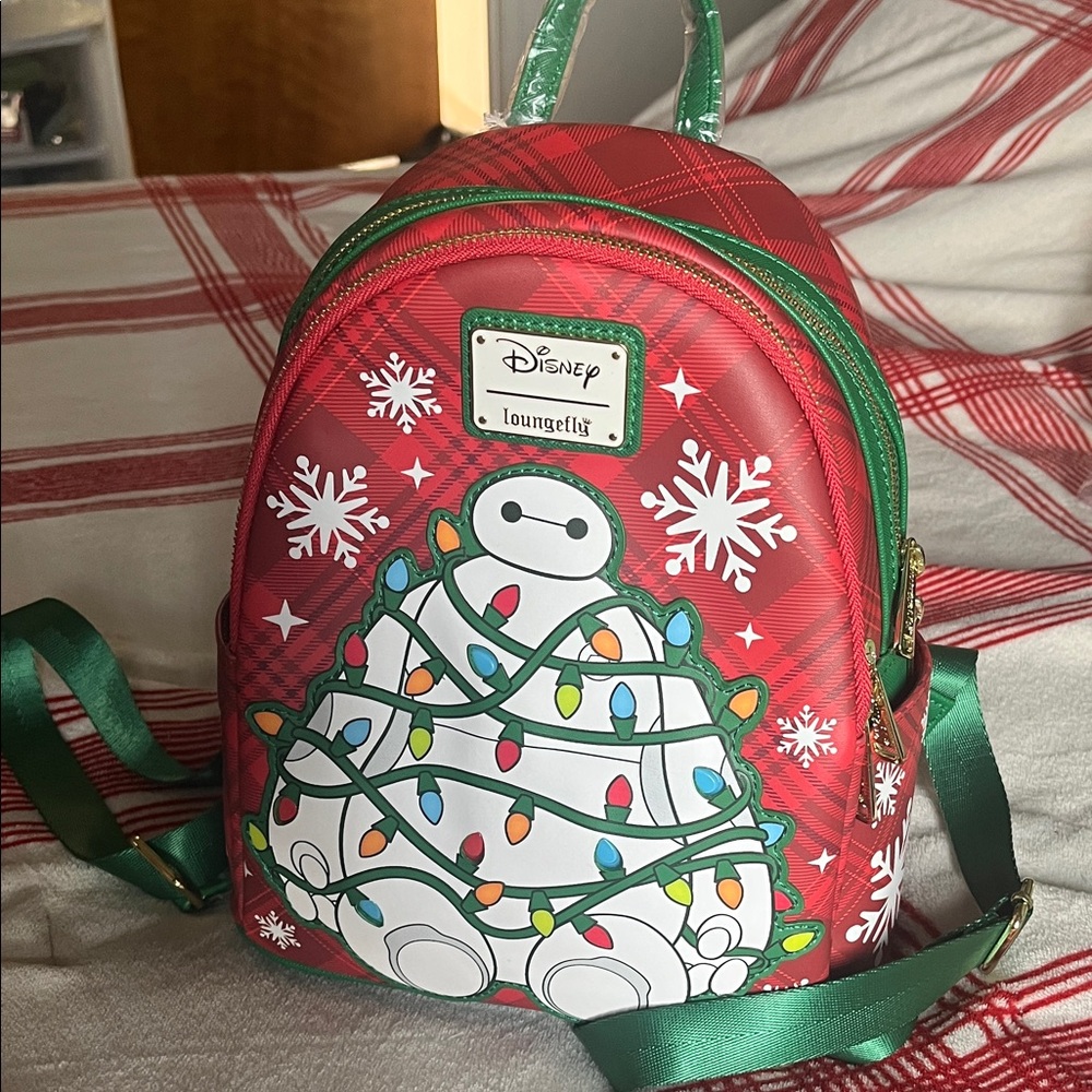 Loungefly Red and Green Disney Backpack
